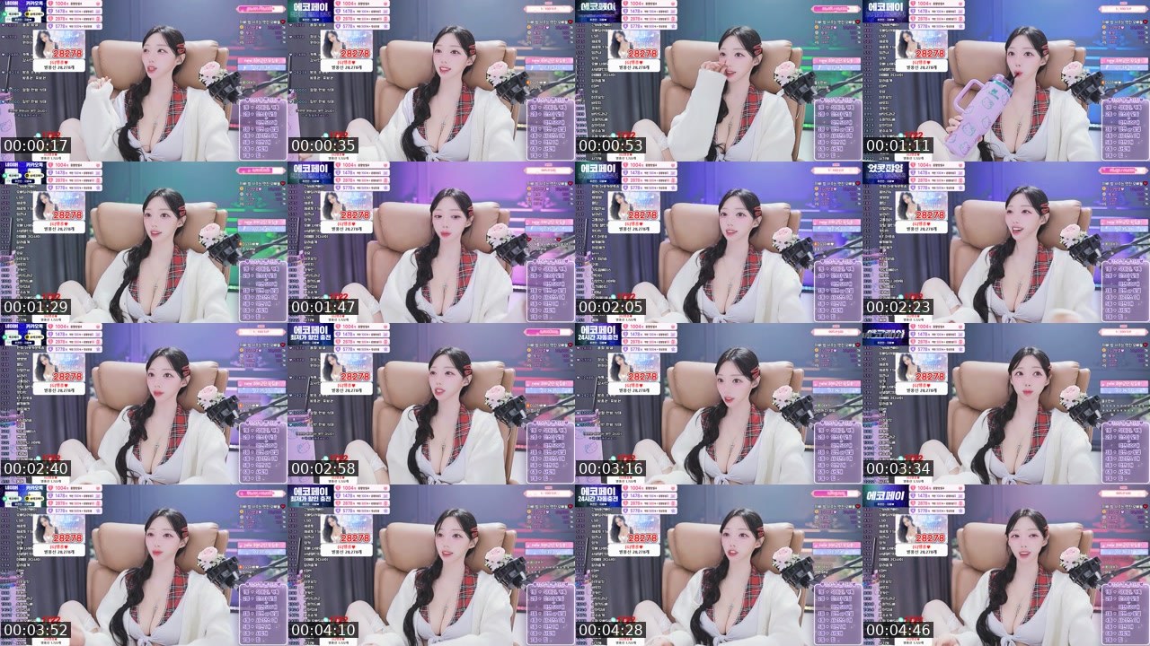 Contact-sheet preview of [G]지삐♥'s SOOP Live recording