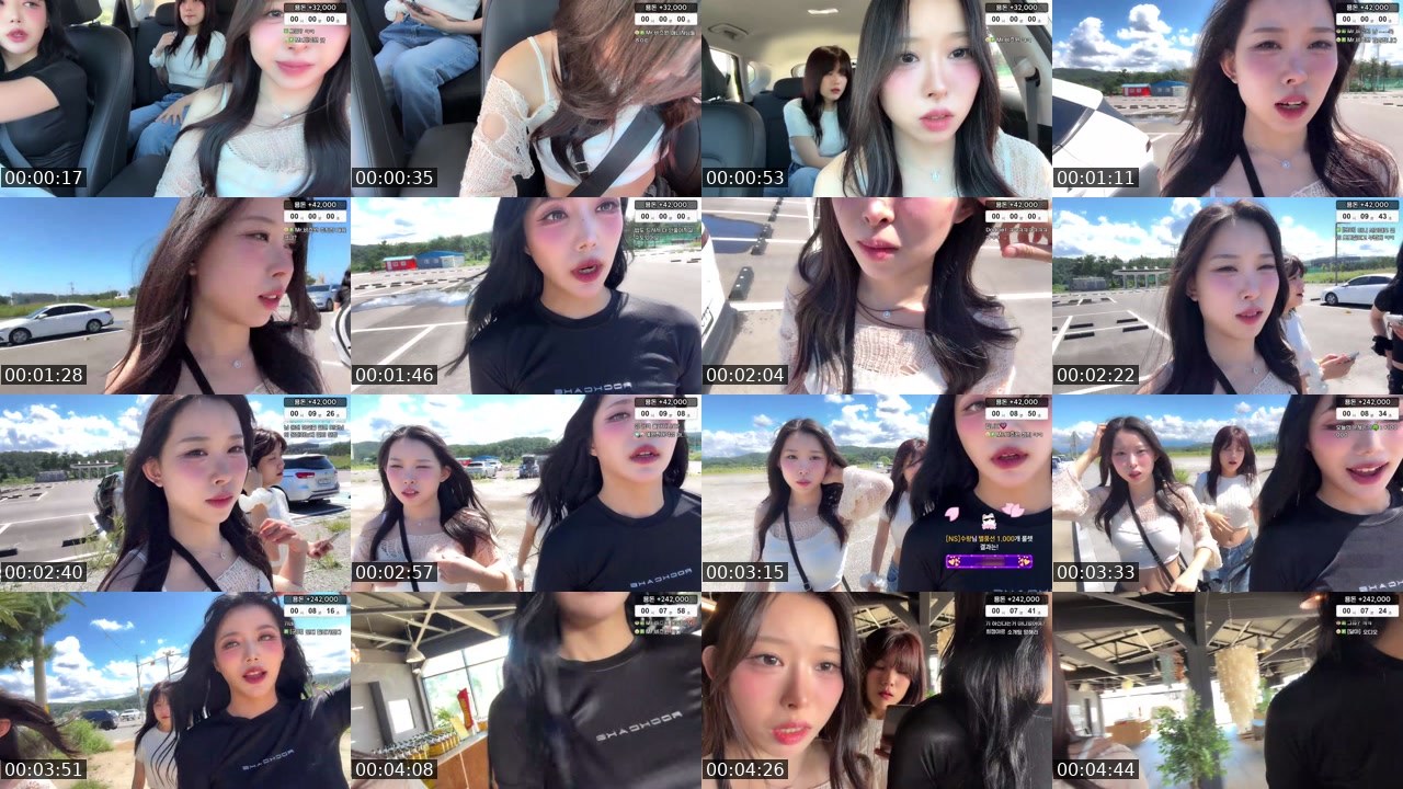 Contact-sheet preview of 예원♥'s SOOP Live recording