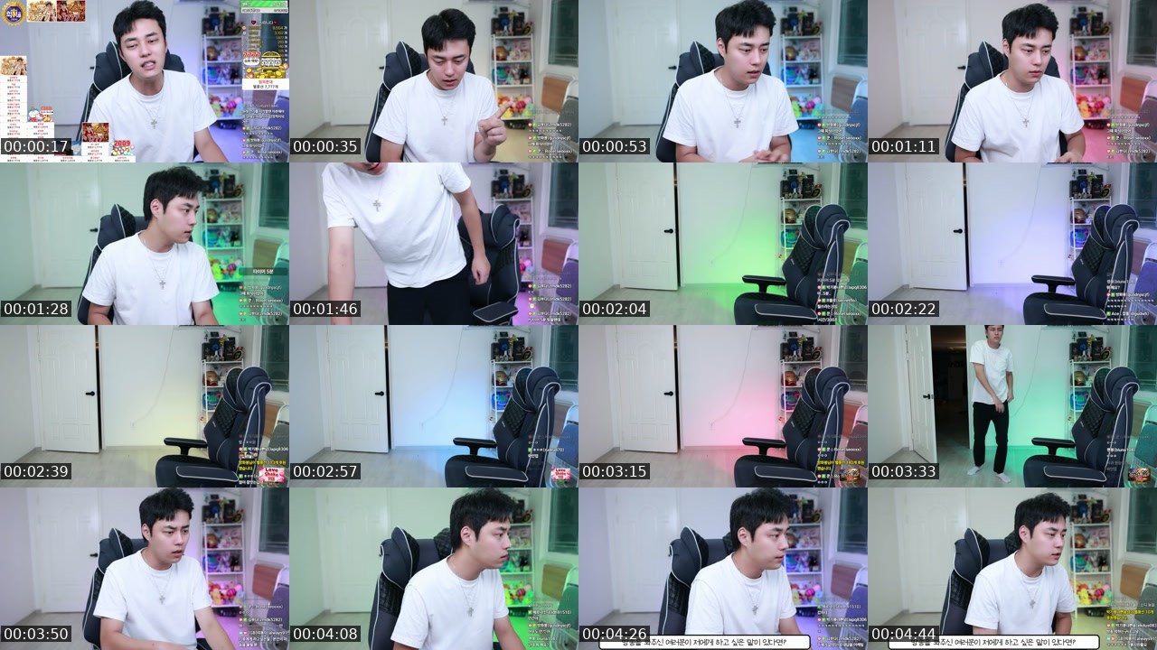 Contact-sheet preview of [BJ]박기봉's SOOP Live recording
