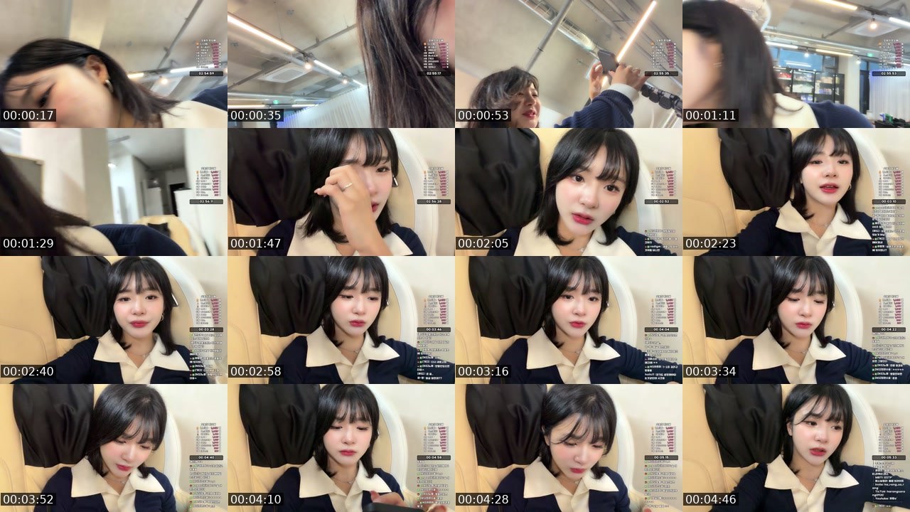 Contact-sheet preview of 하랑e♥'s SOOP Live recording