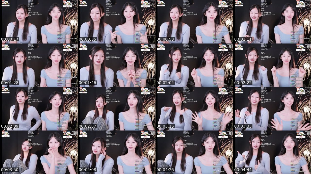 Contact-sheet preview of 나무님♡'s SOOP Live recording