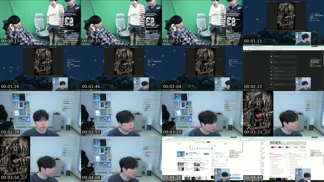 Contact-sheet preview of 클리드1's SOOP Live recording