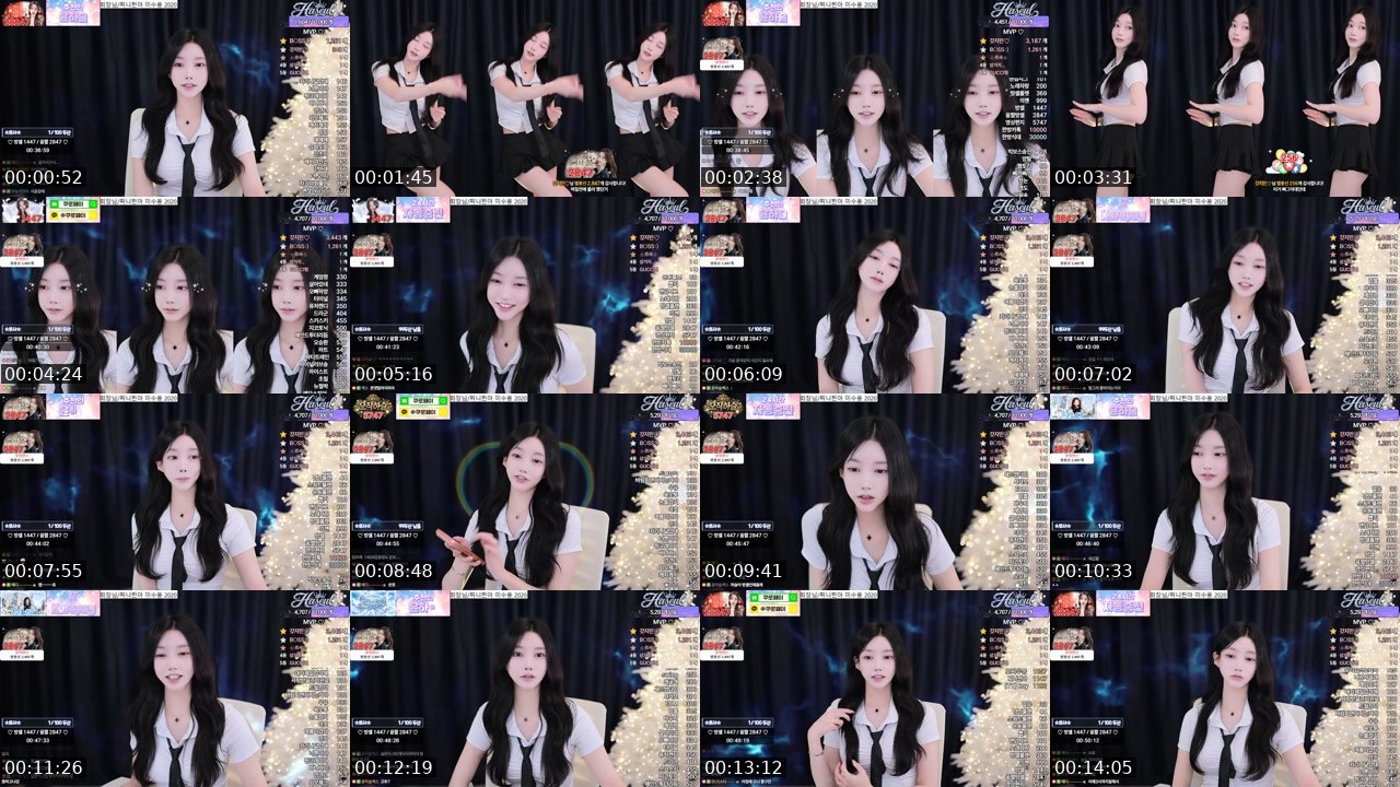 Contact-sheet preview of 윤하슬_♡'s SOOP Live recording