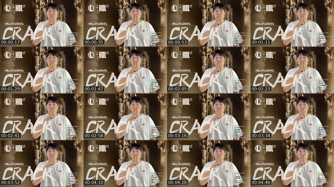 Contact-sheet preview of 이상호's SOOP Live recording
