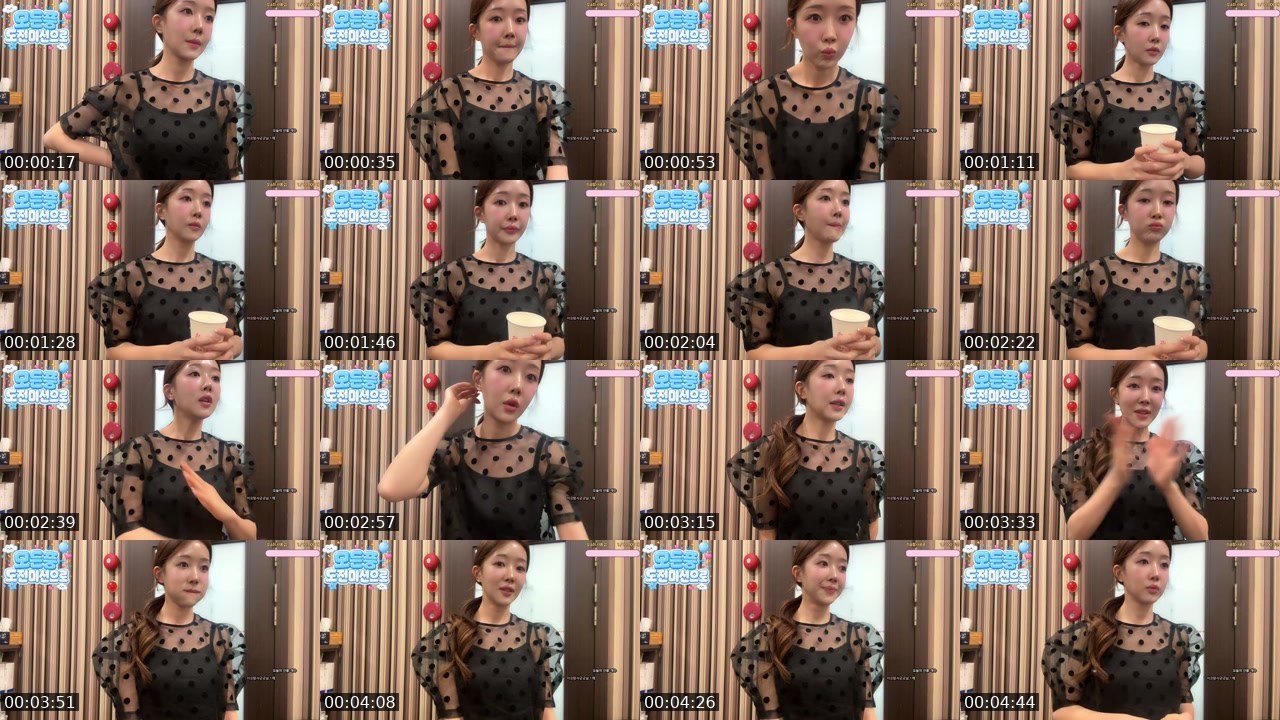 Contact-sheet preview of ♥이요's SOOP Live recording