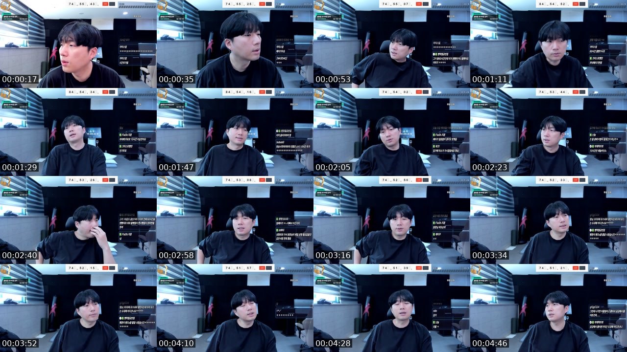 Contact-sheet preview of 박재혁;;;'s SOOP Live recording