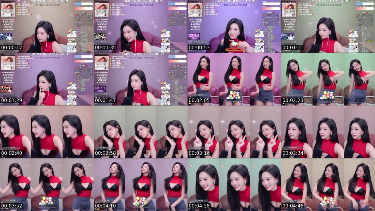 Contact-sheet preview of 승아++'s SOOP Live recording