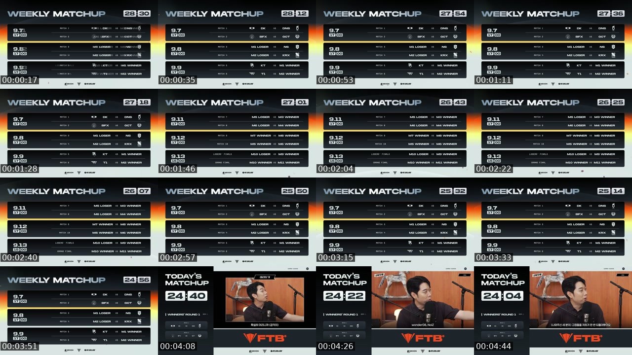 Contact-sheet preview of FCO공식's SOOP Live recording