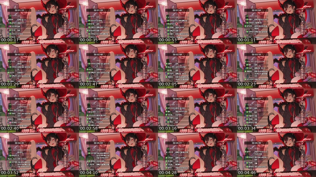 Contact-sheet preview of 제갈금자's SOOP Live recording