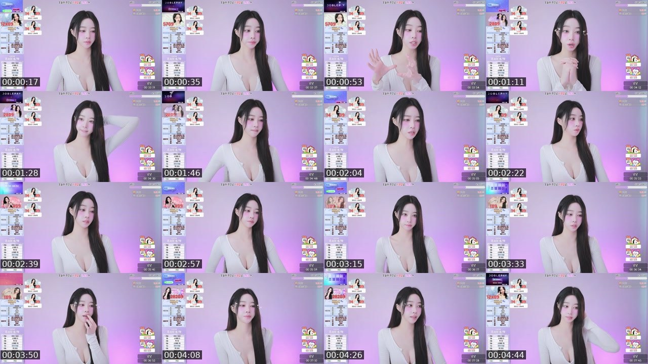 Contact-sheet preview of 땡글♡'s SOOP Live recording