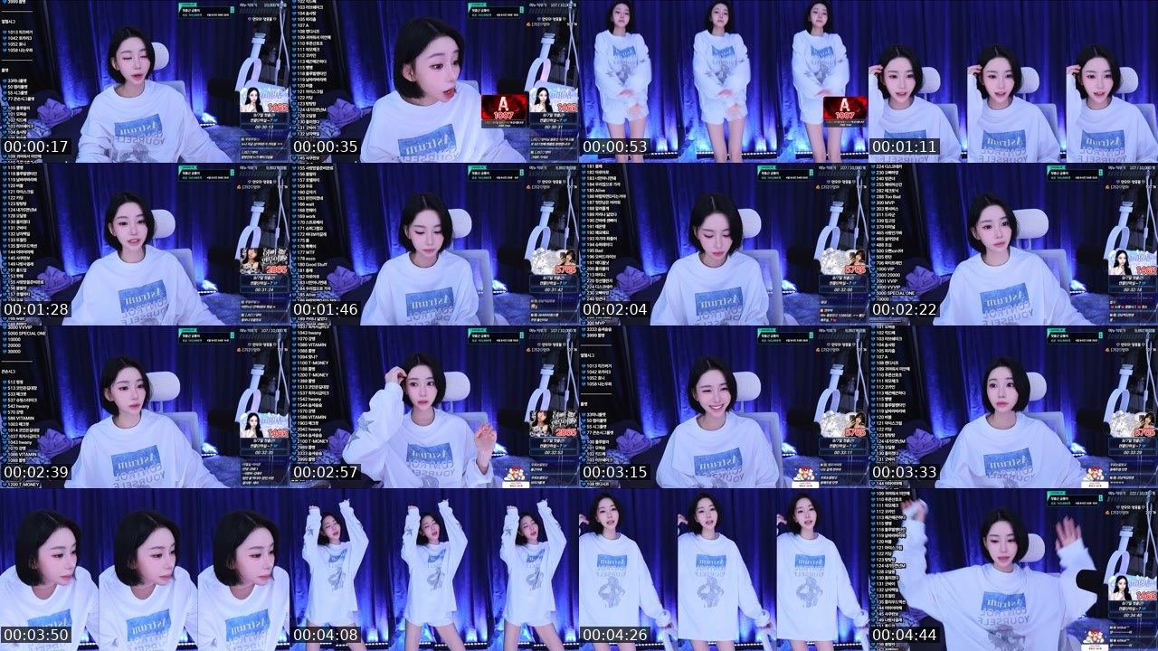 Contact-sheet preview of 연우야♥'s SOOP Live recording