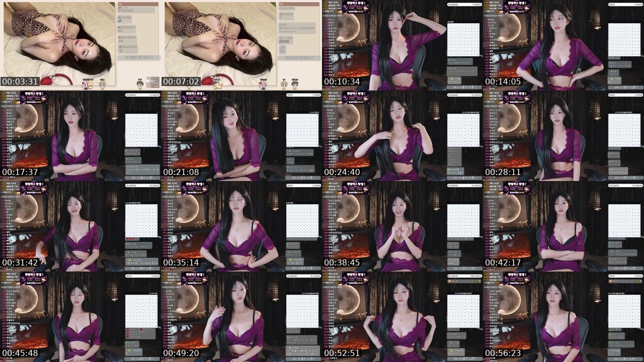 Contact-sheet preview of 하니니's SOOP Live recording