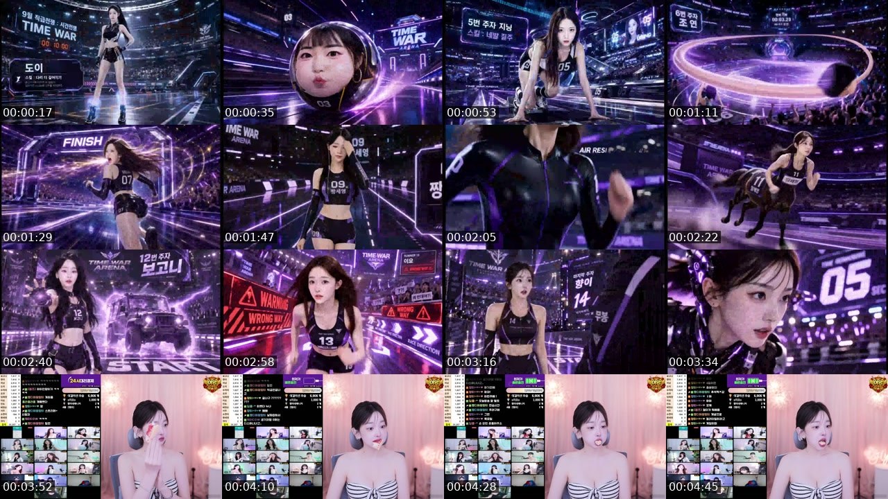 Contact-sheet preview of 향이+ㅁ+♥'s SOOP Live recording