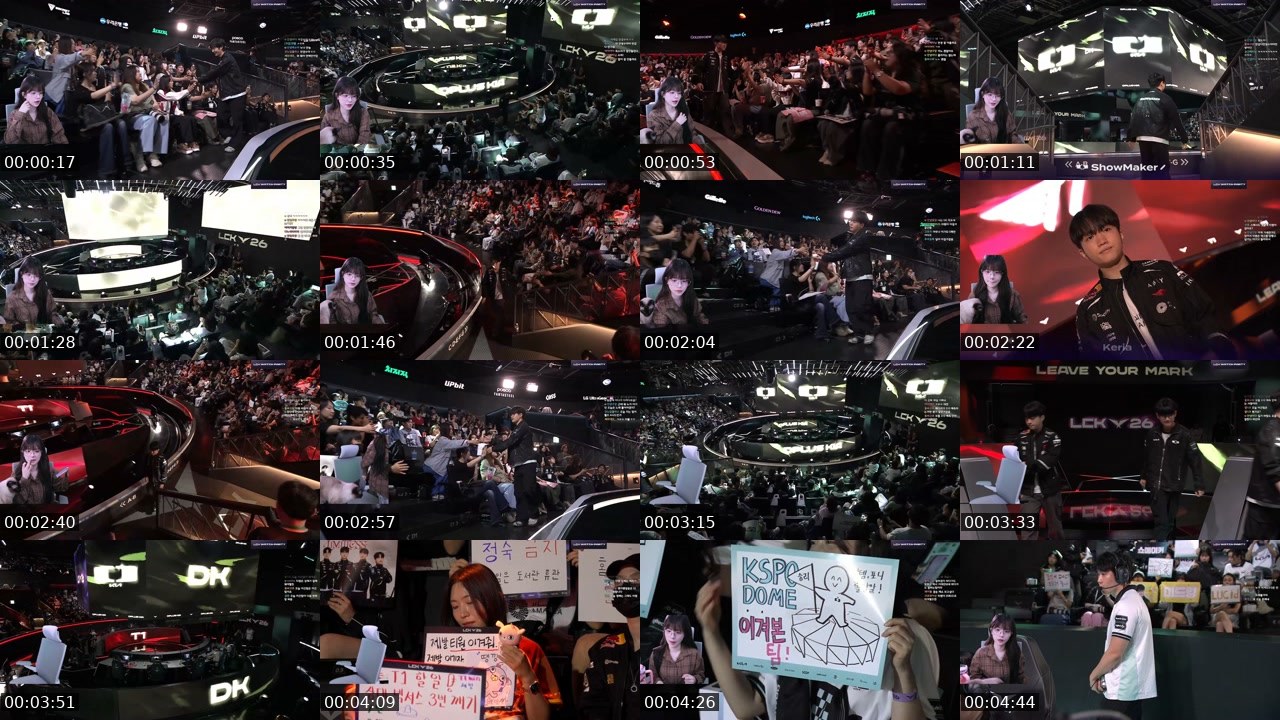 Contact-sheet preview of 안녕수야's SOOP Live recording