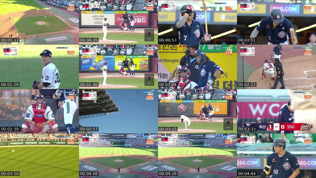 Contact-sheet preview of KBO_Global4's SOOP Live recording