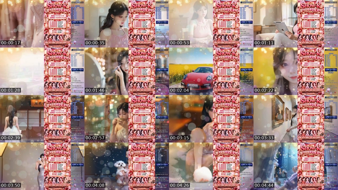 Contact-sheet preview of 도예빈♥'s SOOP Live recording