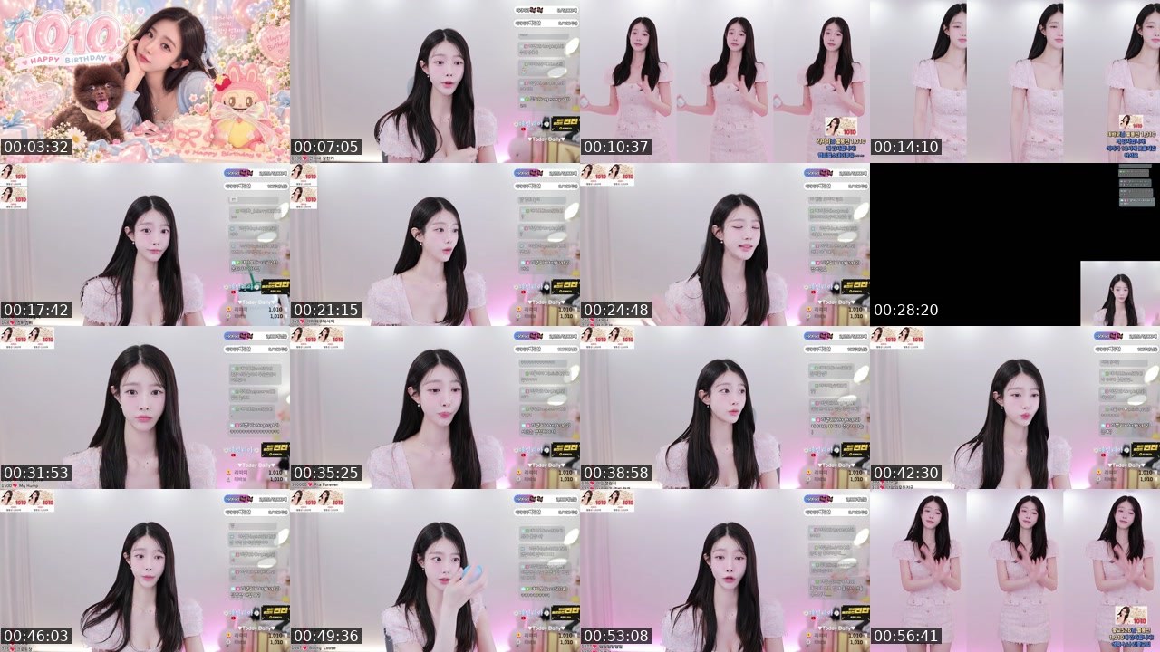 Contact-sheet preview of Ria_리아's SOOP Live recording