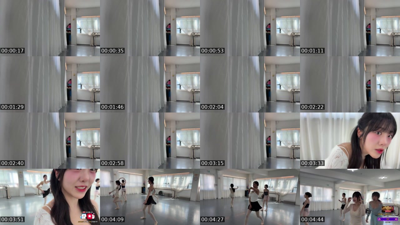 Contact-sheet preview of 다우미's SOOP Live recording