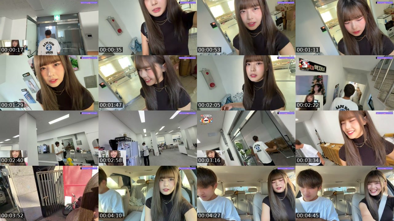 Contact-sheet preview of ★전샛별★'s SOOP Live recording