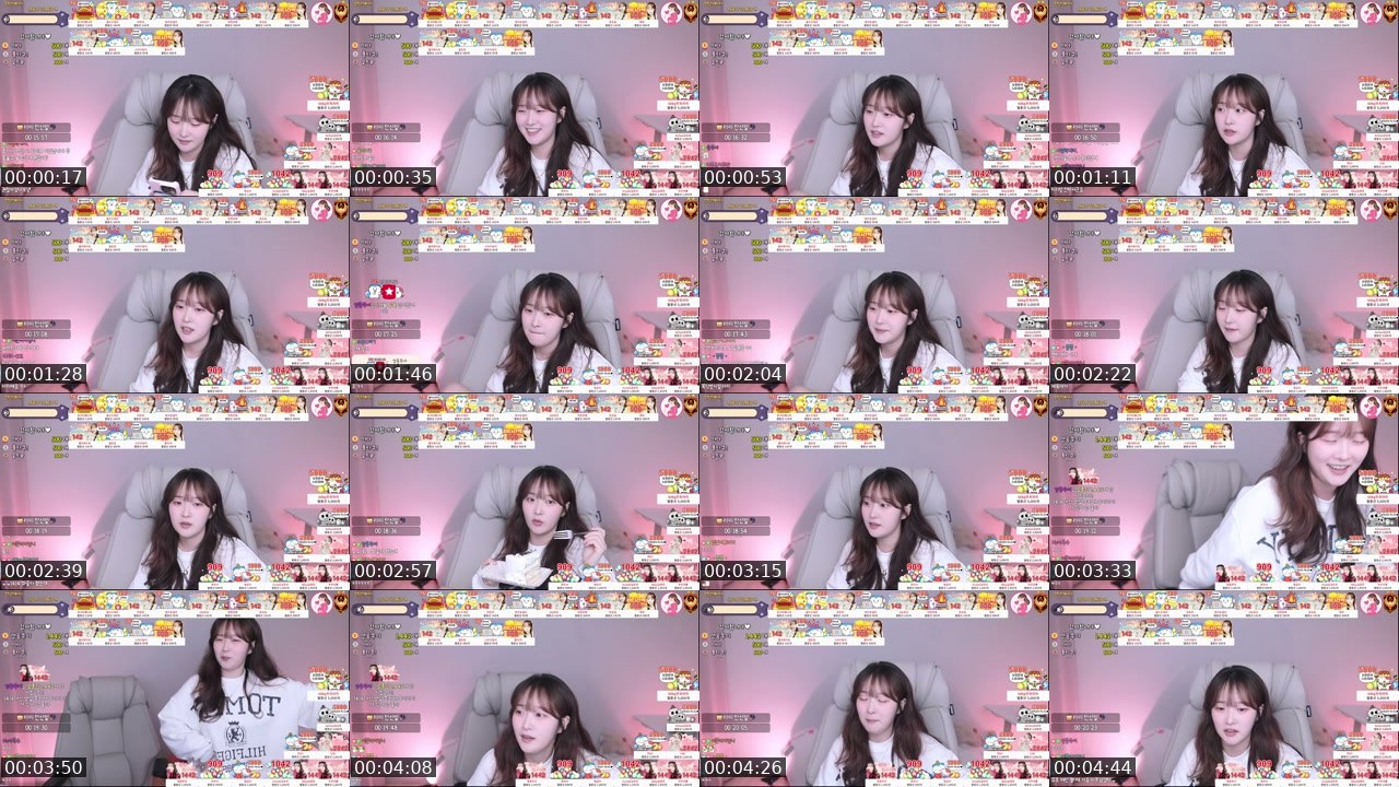 Contact-sheet preview of 〃라미〃's SOOP Live recording