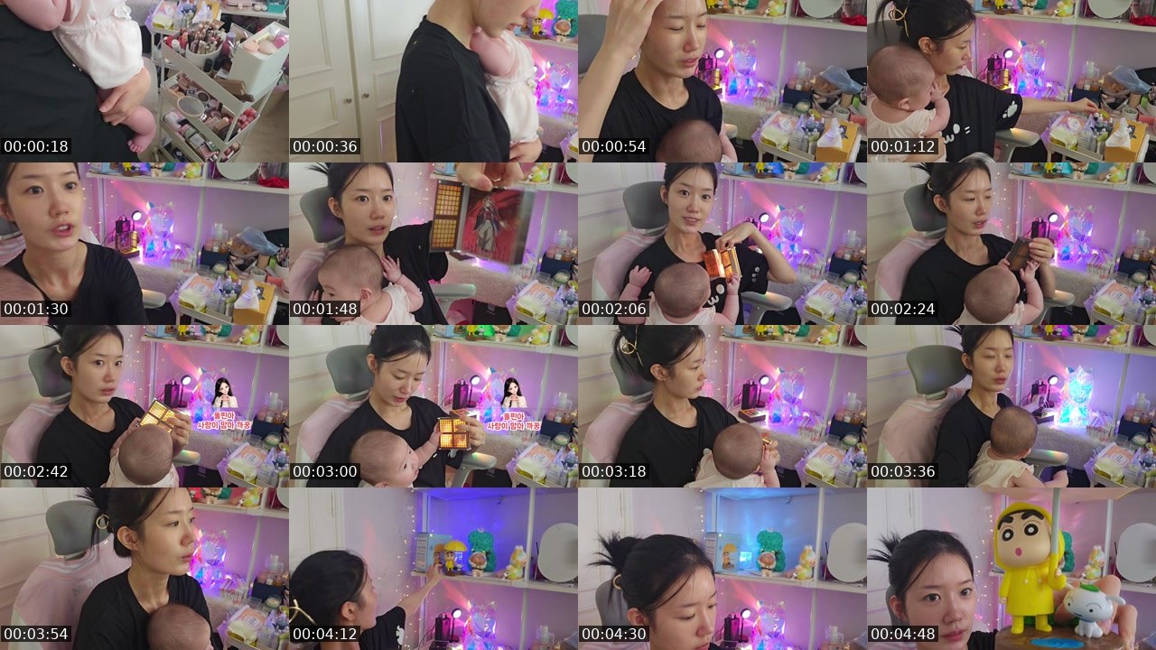 Contact-sheet preview of 엔돌핀♥'s SOOP Live recording