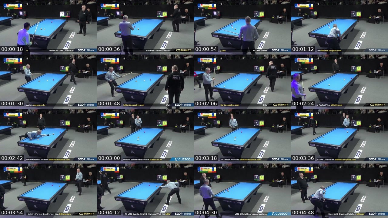 Contact-sheet preview of billiards3's SOOP Live recording