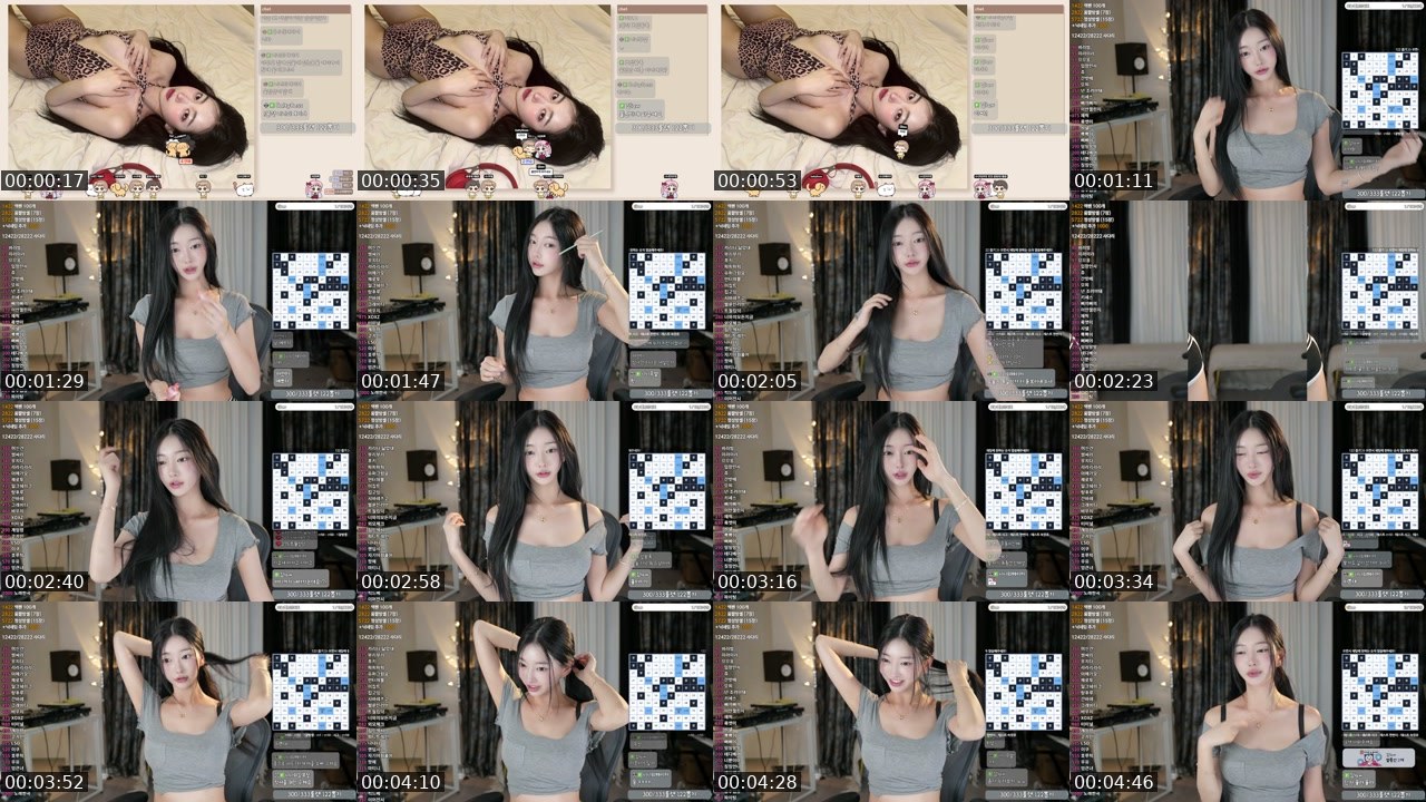 Contact-sheet preview of 하니니's SOOP Live recording