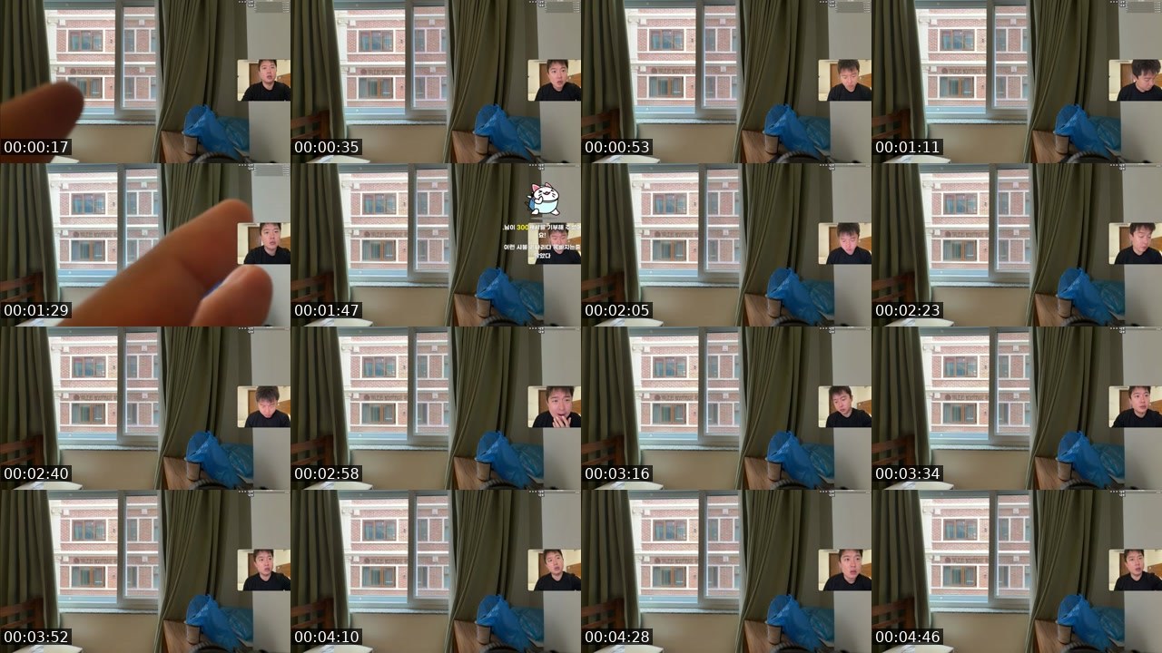 Contact-sheet preview of [애견]조성근's SOOP Live recording