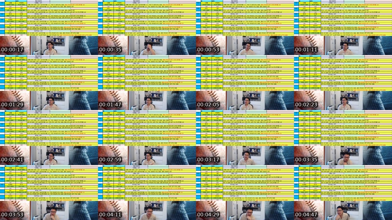 Contact-sheet preview of 욱하는형's SOOP Live recording
